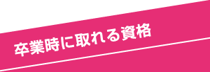 卒業時に取れる資格